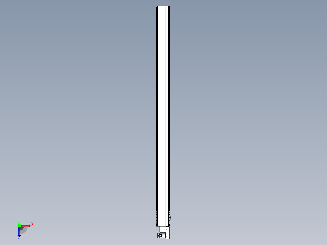 皮带直线轴半封闭可选导轨TPA-HNB-202D-140-L2950-MR-C-P75-N3俯视图