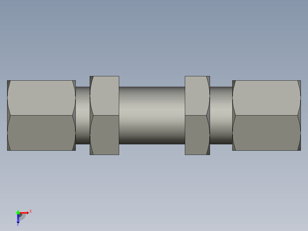 EO标准液压接头舱壁接头SV06ZSCF(16)俯视图