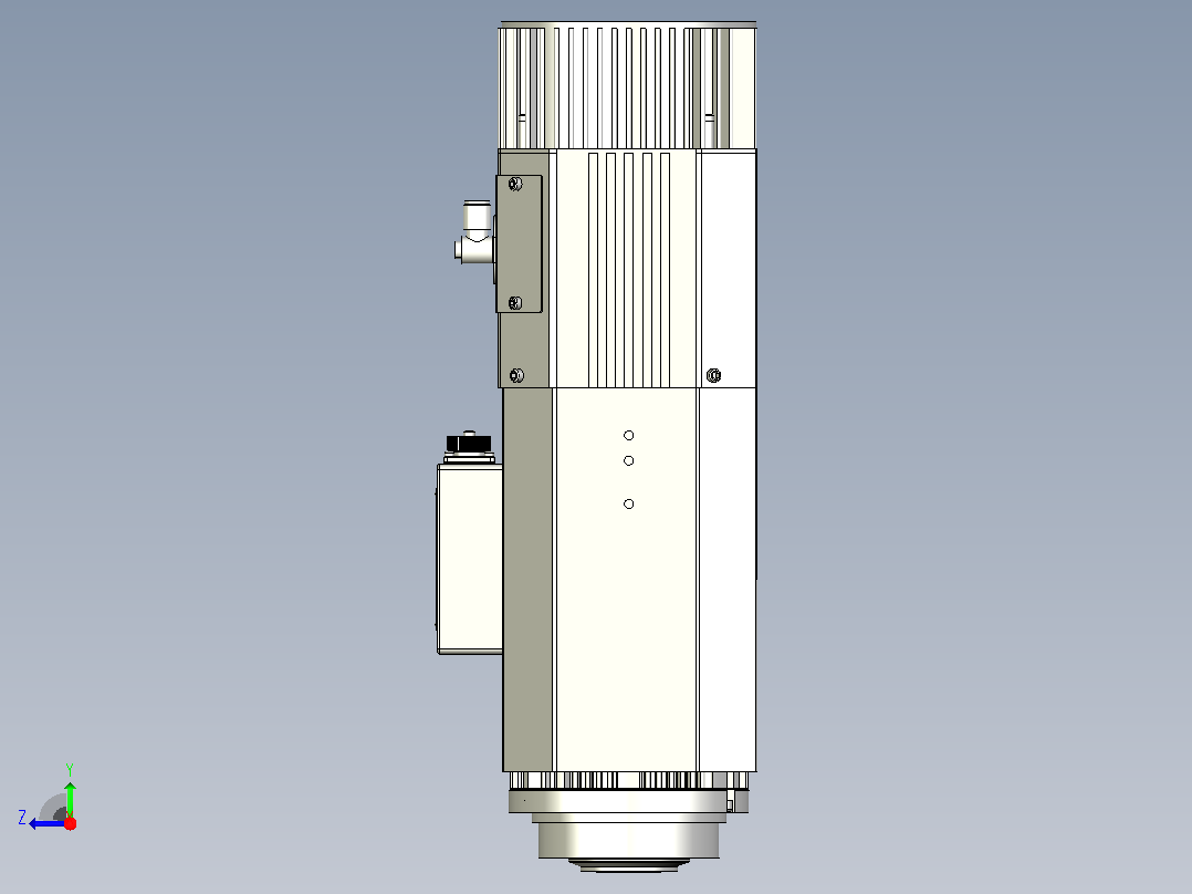 ES919.130-9.0KW-ISO30自动换刀电主轴[ES919-12-9KW-ISO30]右视图