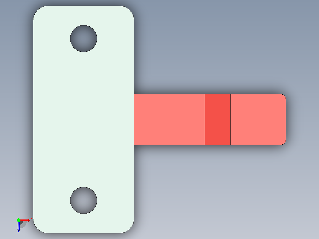 停止锁俯视图