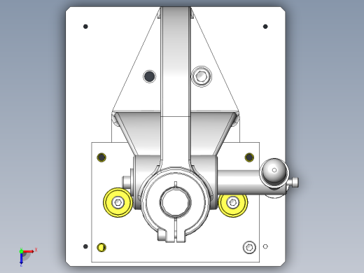 使用齿条式冲床的手动简易开孔夹具俯视缩略图