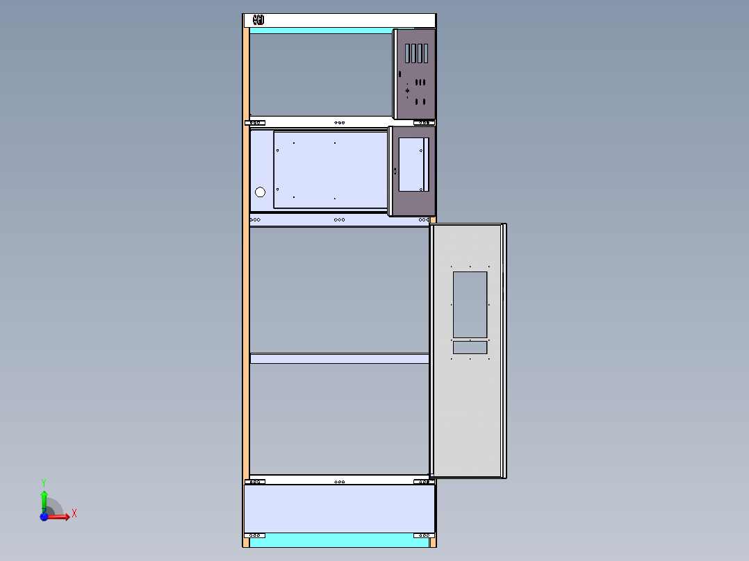进线柜GGD带计量前视图