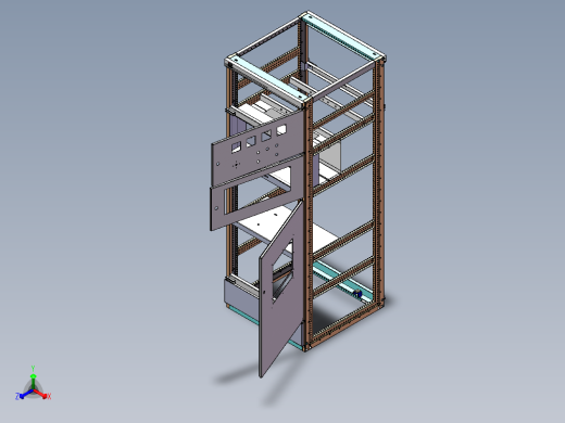 进线柜GGD带计量正等轴测缩略图