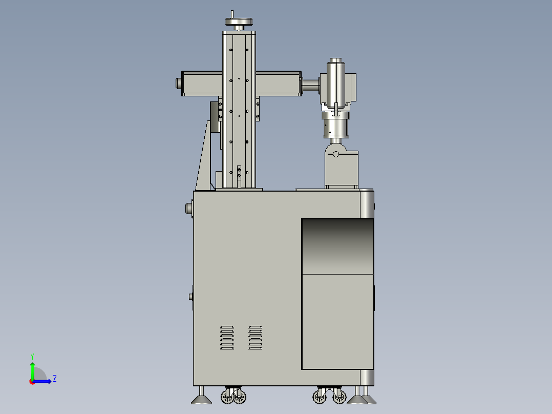 非标激光打标设备左视图
