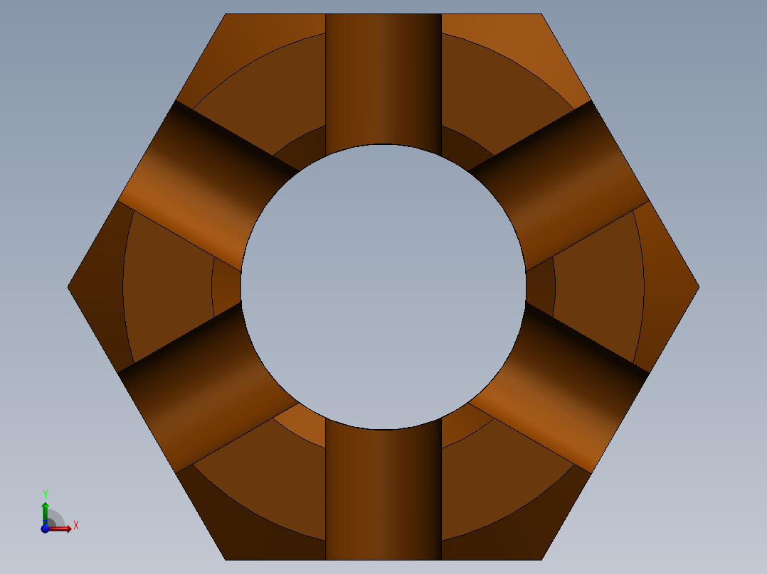 槽形螺母M10前视图