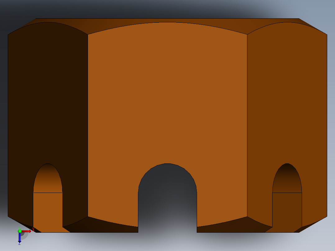 槽形螺母M10俯视图