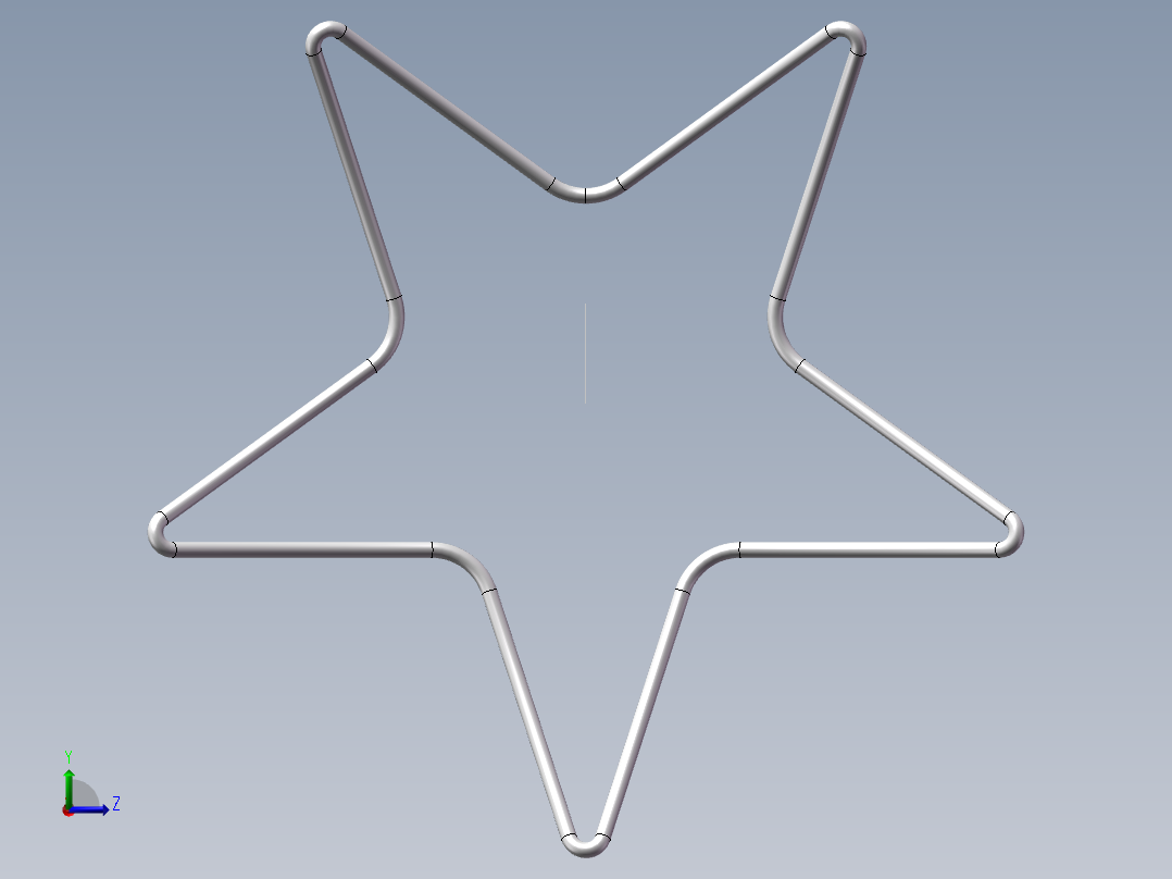 球面五角星左视图