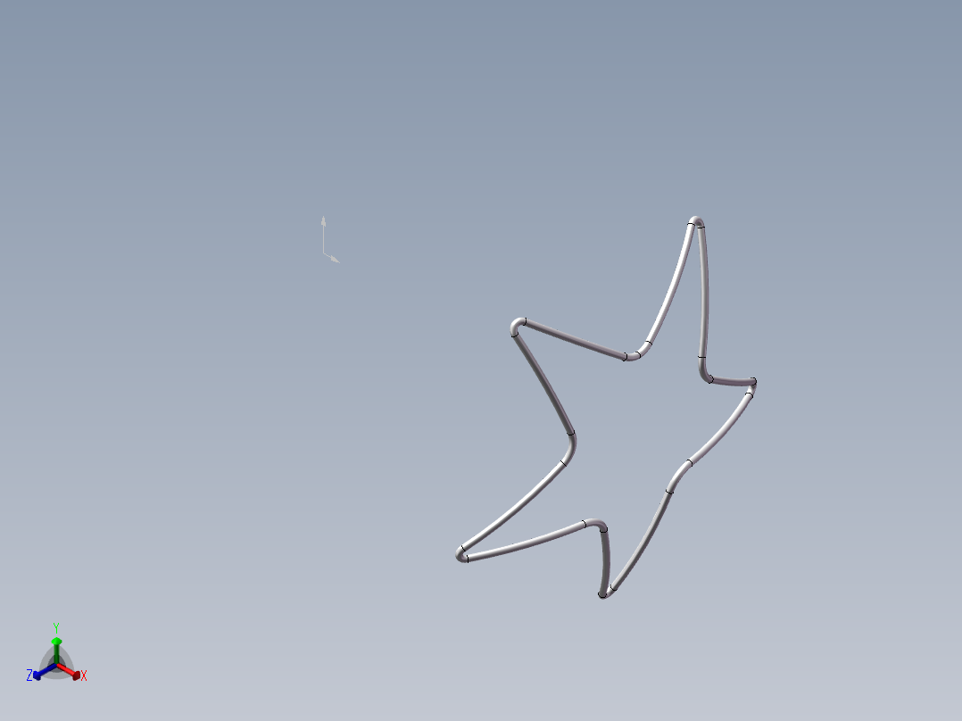 球面五角星正等轴测图