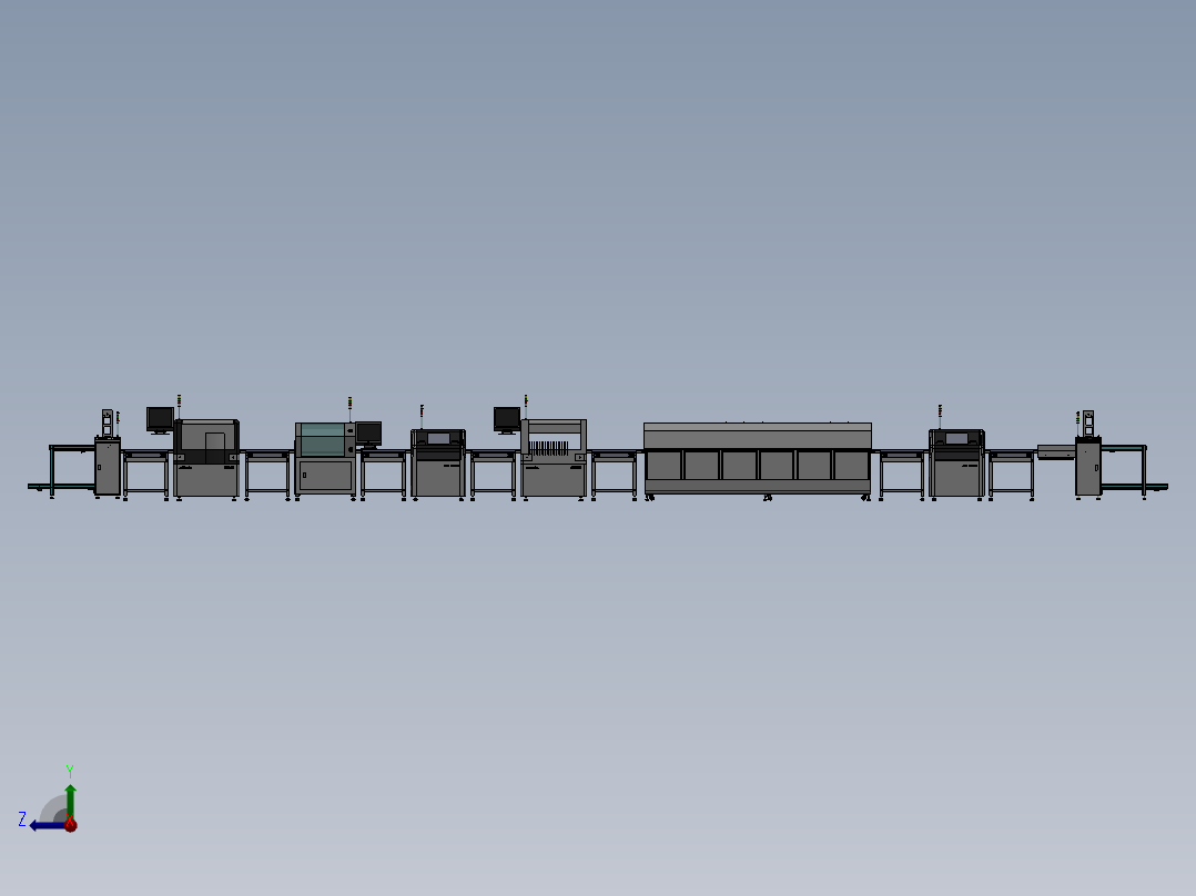 G955 SMT流程生产线3D图右视图