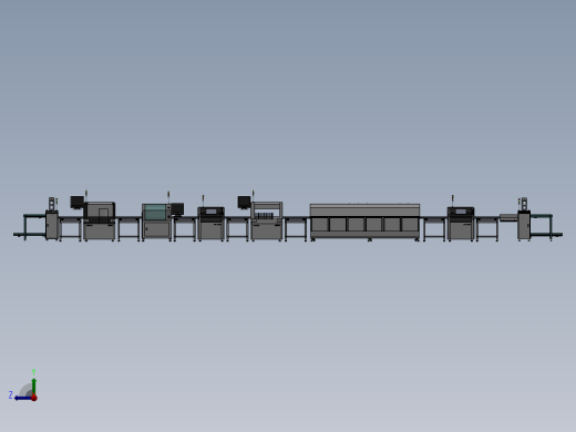 G955 SMT流程生产线3D图右视缩略图