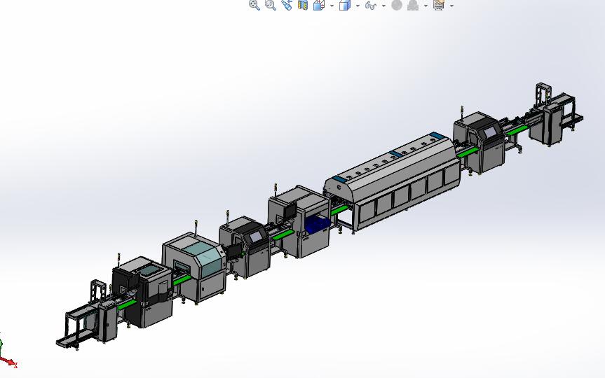 G955 SMT流程生产线3D图