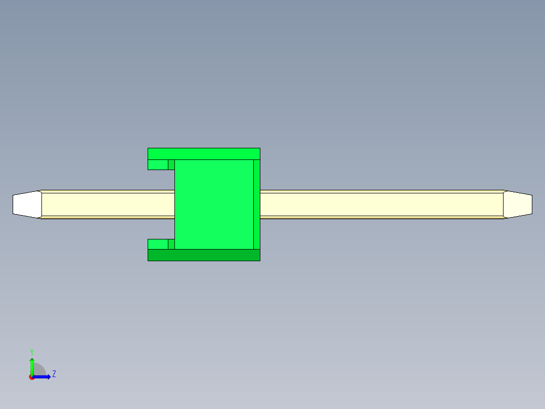 彩色公头100mil（2.54mm）系列-DS1021_green_1x10p_100mil_Type1_rev1.0左视图