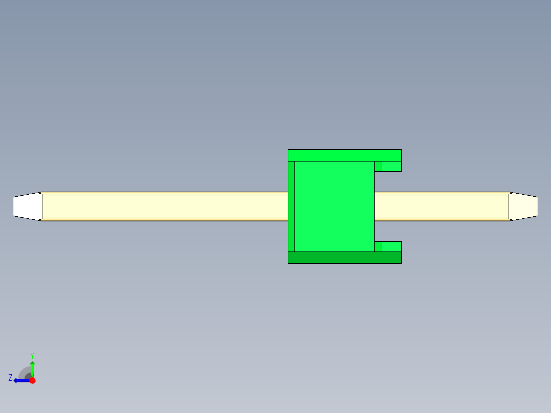 彩色公头100mil（2.54mm）系列-DS1021_green_1x10p_100mil_Type1_rev1.0右视图