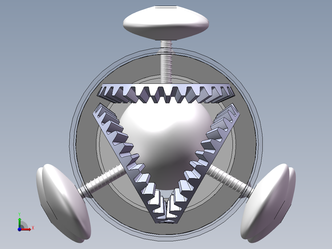 蛇形机器人SolidWorks设计前视图