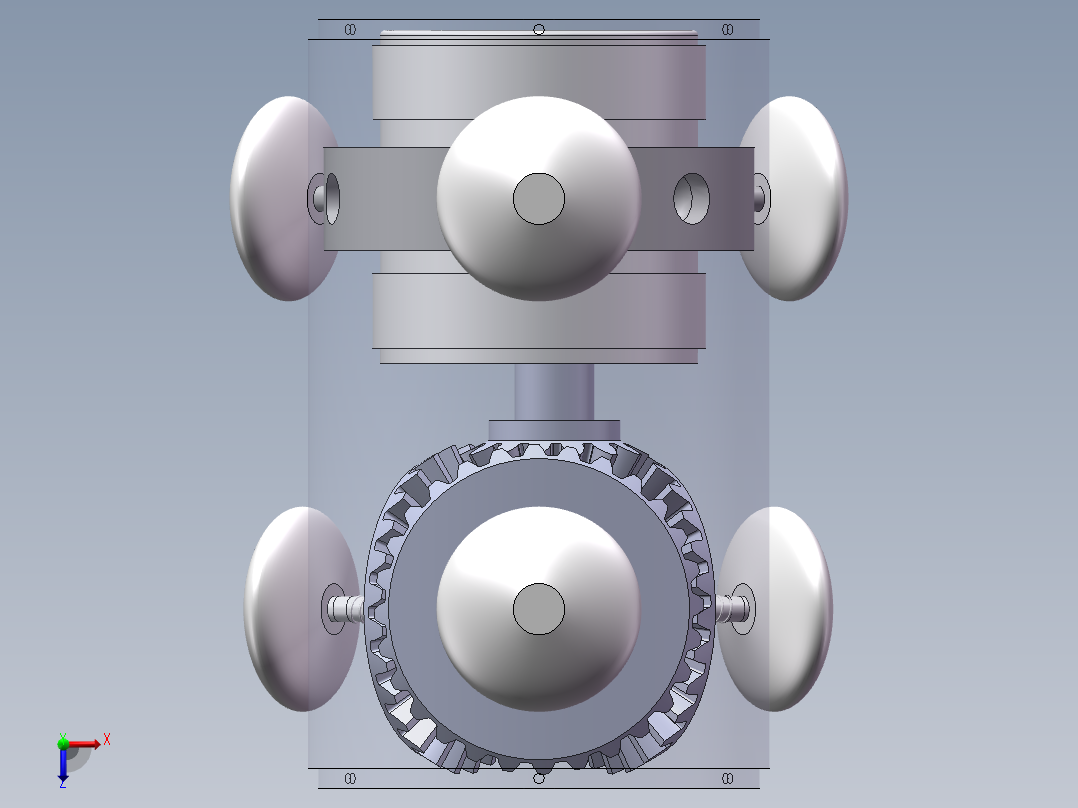 蛇形机器人SolidWorks设计俯视图