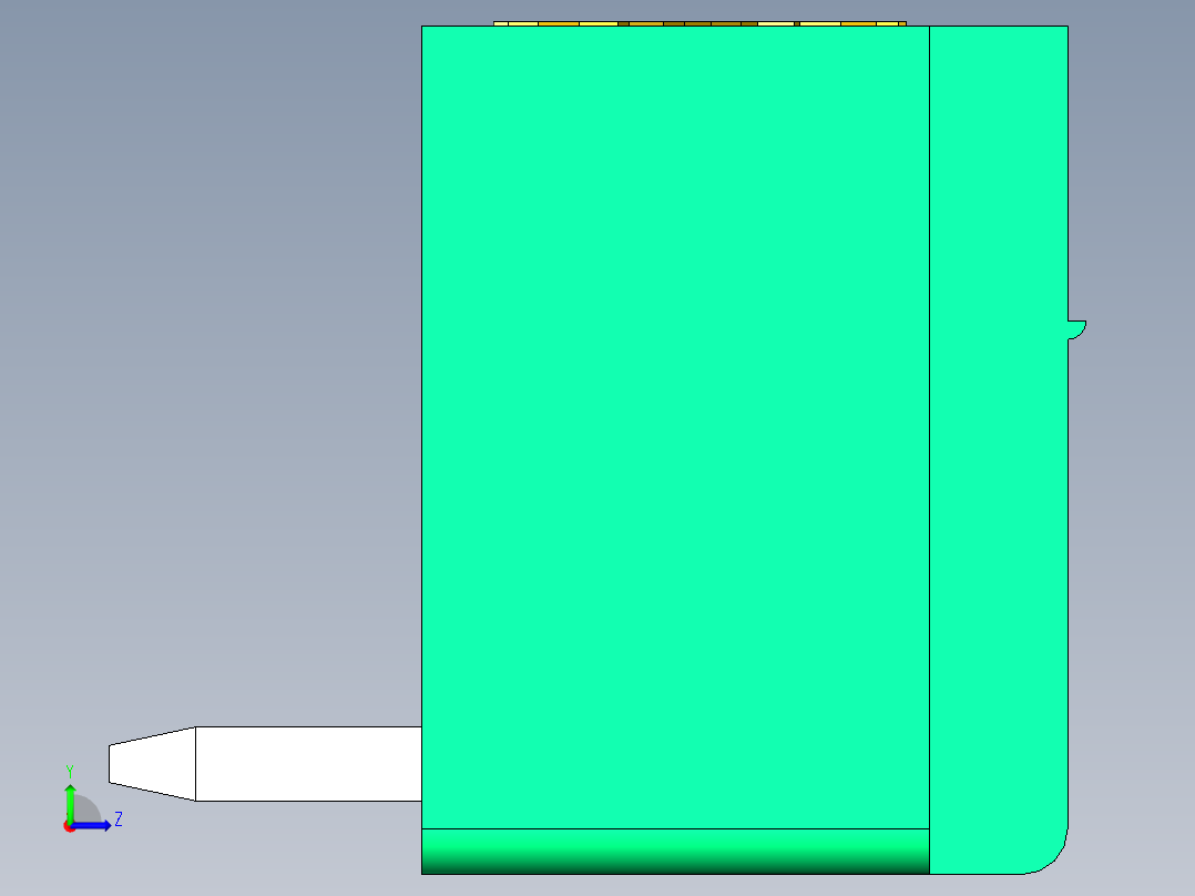 DEGSON 15EDG（公头） 3.81mm 螺钉锁紧，插拔式接线端子 FullPack-15EDGRM-3.81-14P-14-00AH左视图