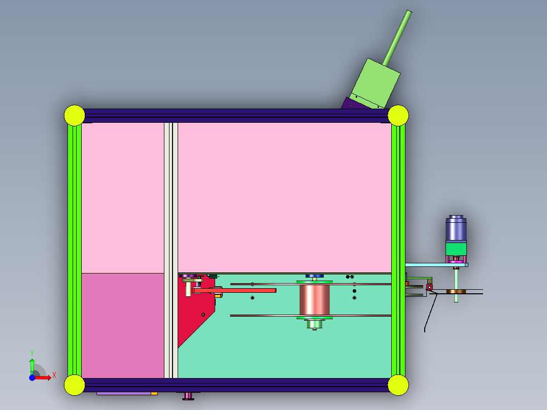 芯片自动打标检测包装一体机前视图