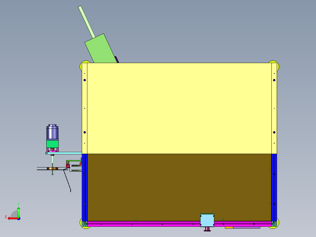 芯片自动打标检测包装一体机后视图