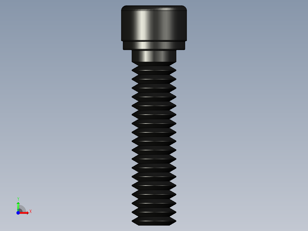 紧固件-STEP 0.2500 Socked Head前视图