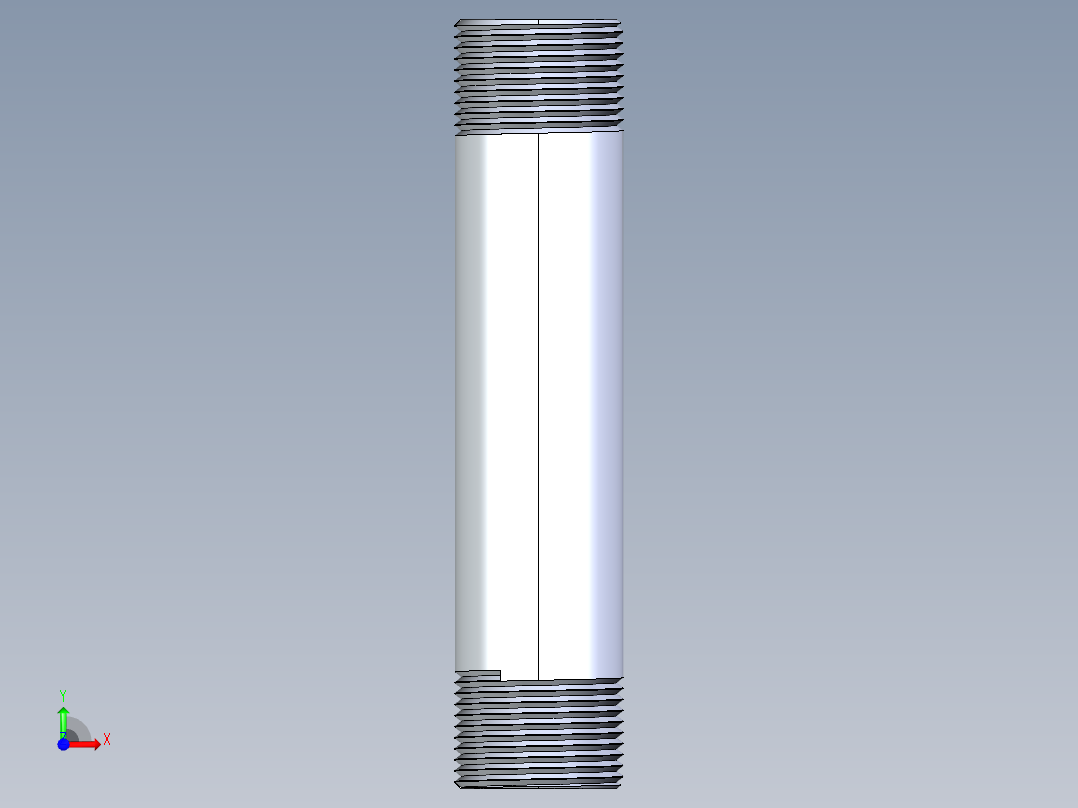 聚氯乙烯配件33-Sch80_Nipple_MPTxMPT_861-138_1in x 6in前视图