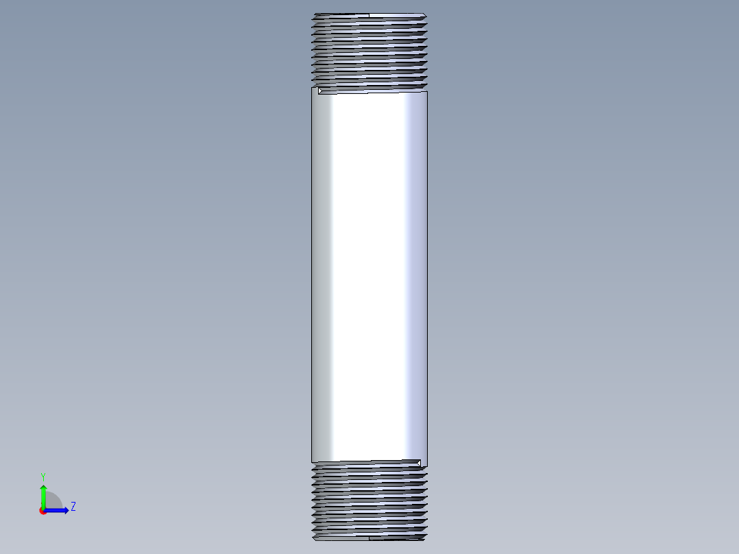 聚氯乙烯配件33-Sch80_Nipple_MPTxMPT_861-138_1in x 6in左视图