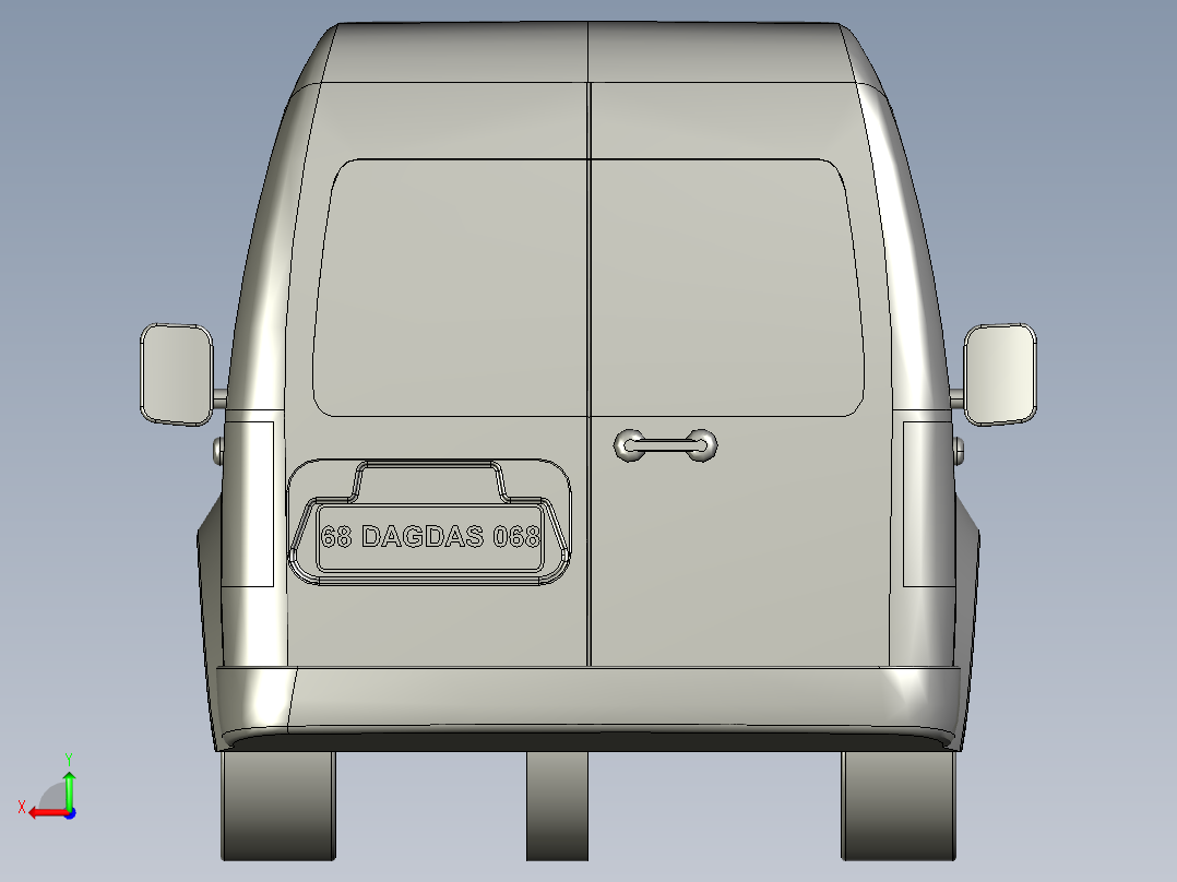 依维柯汽车后视图