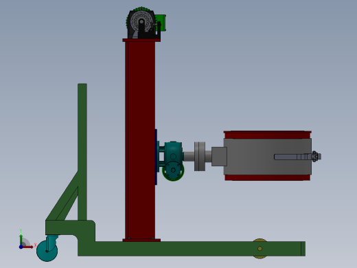 铜屑回收桶搬运装置的设计资料含SW三维图167475==1500ku前视缩略图