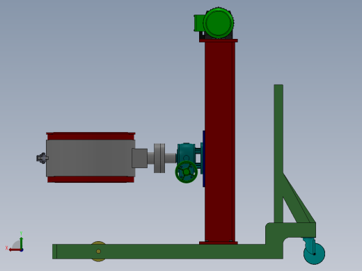 铜屑回收桶搬运装置的设计资料含SW三维图167475==1500ku后视缩略图