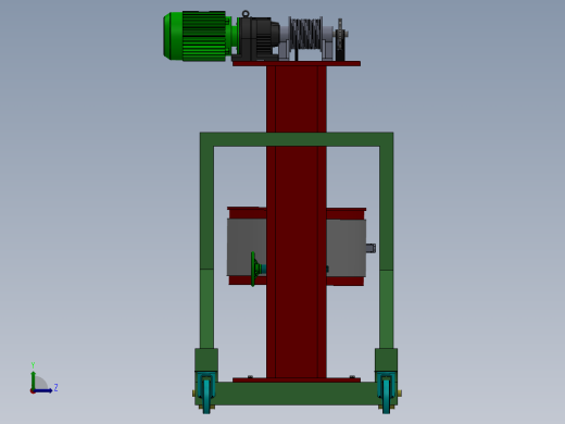 铜屑回收桶搬运装置的设计资料含SW三维图167475==1500ku左视缩略图