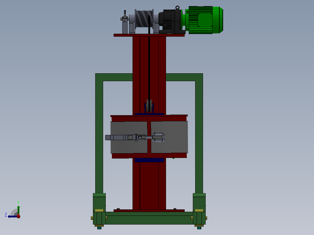 铜屑回收桶搬运装置的设计资料含SW三维图167475==1500ku右视图