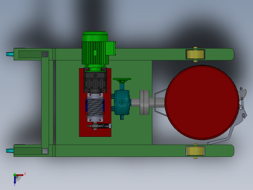 铜屑回收桶搬运装置的设计资料含SW三维图167475==1500ku俯视缩略图