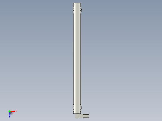 直线模组WG-LHB12-S1450-L(B)设计图纸俯视缩略图