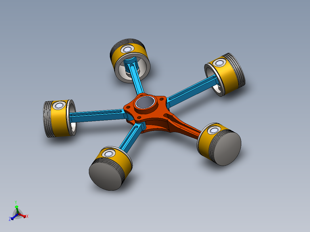 径流式发动机总成