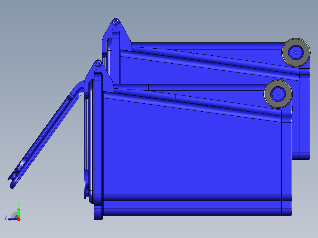 街道垃圾桶右视图