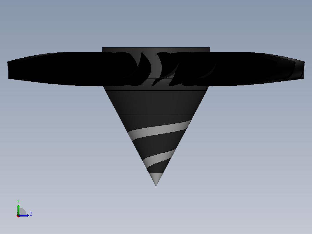 涡轮风扇---模型格式为 sw左视图