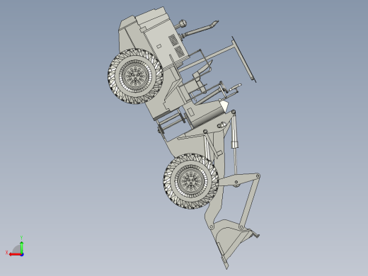 推土机模型后视缩略图