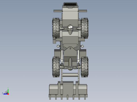 推土机模型右视缩略图