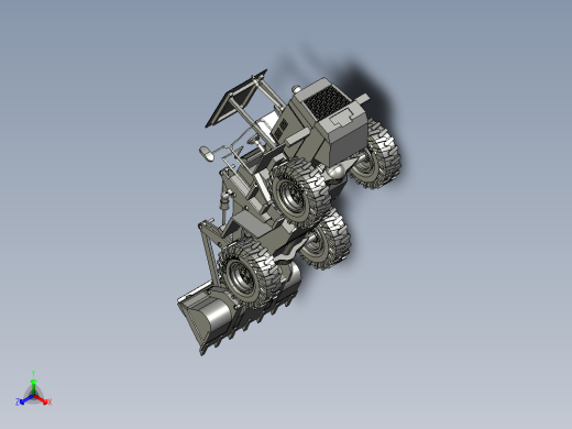 推土机模型正等轴测缩略图