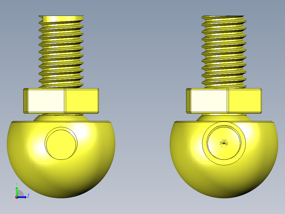 万向球头螺栓左视图