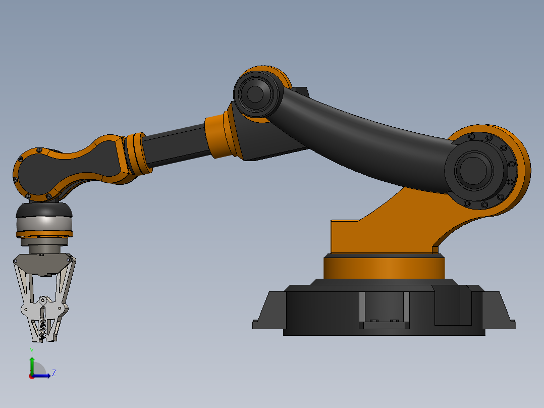 工业机械臂左视图