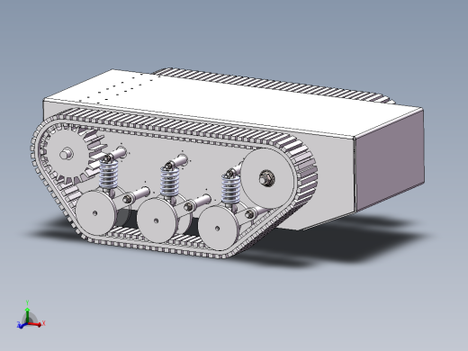 履带小车三维模型