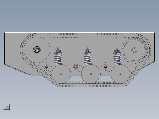 履带小车三维模型后视缩略图
