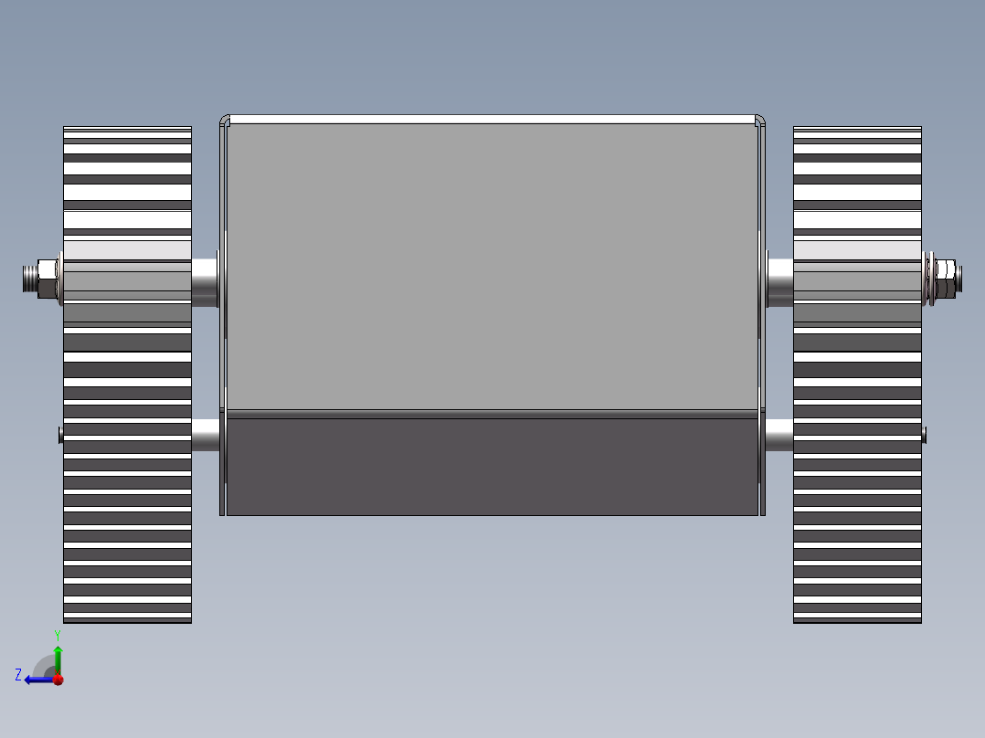 履带小车三维模型右视图