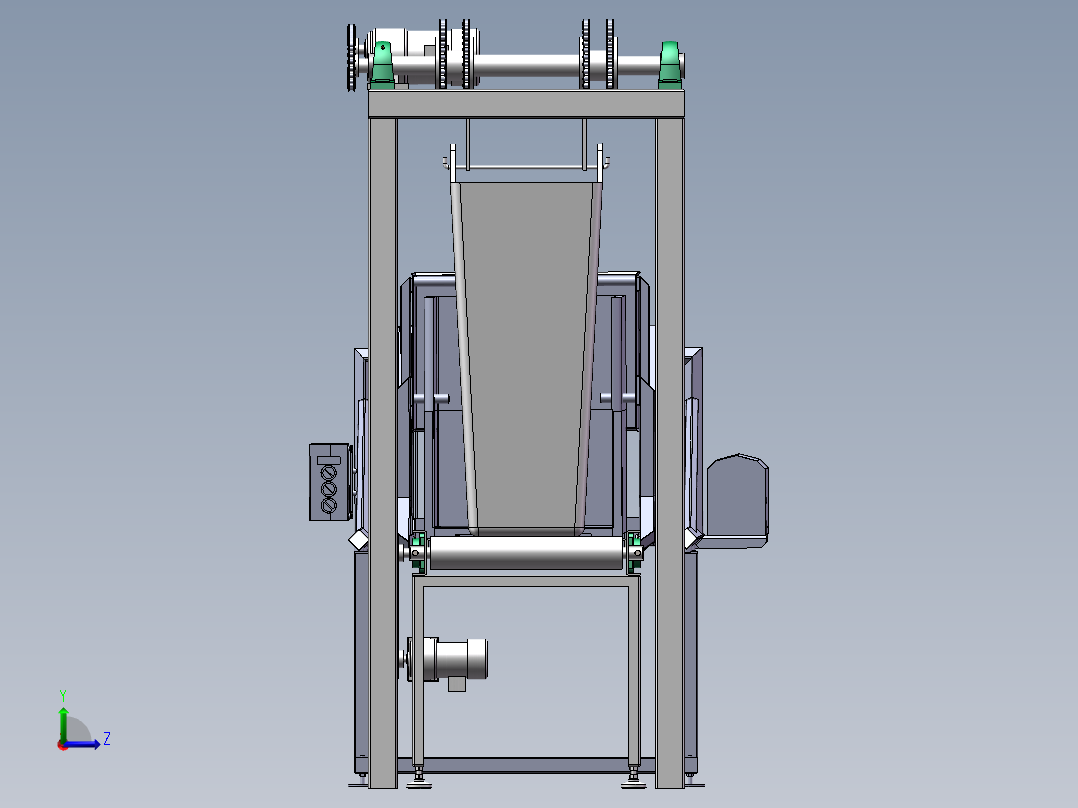 吨袋自卸料装置左视图