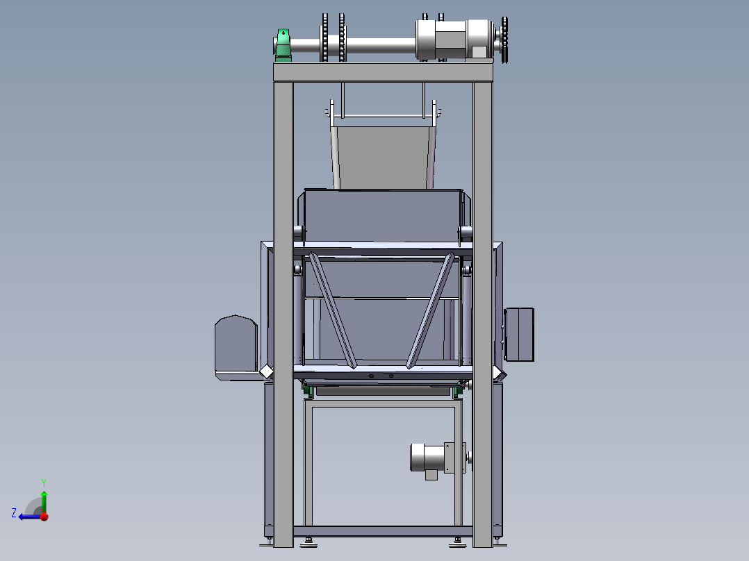 吨袋自卸料装置右视图