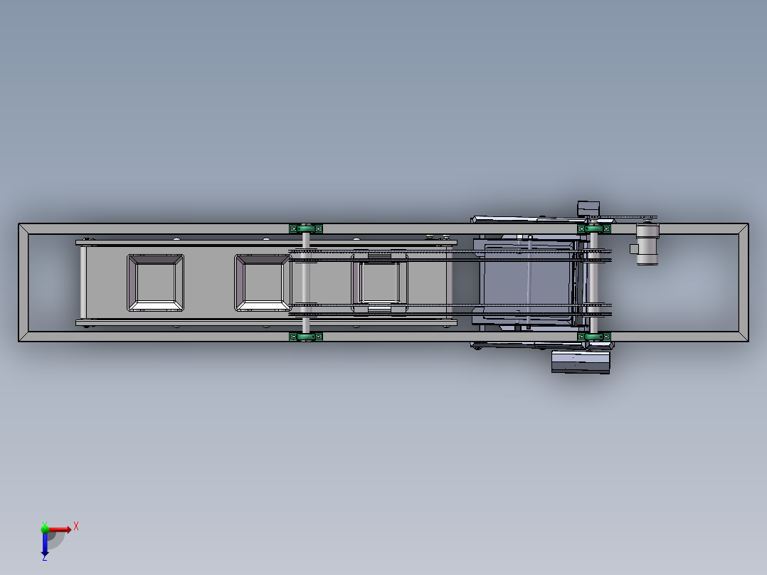 吨袋自卸料装置俯视图