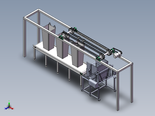 吨袋自卸料装置正等轴测缩略图