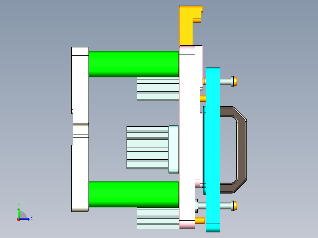 UX303-C-笔记本CNC工装夹具三维模型CNC2-0924左视图