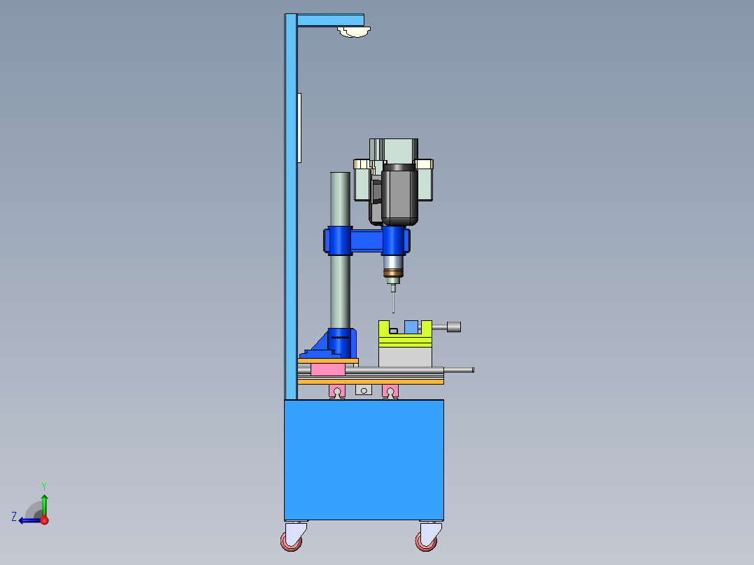 型材钻孔机sw18可编辑右视图