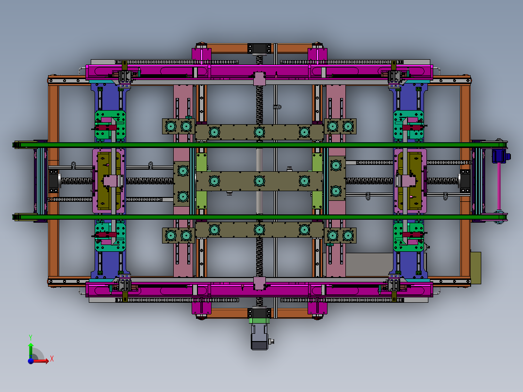 光伏组件组框设备sw18可编辑前视图